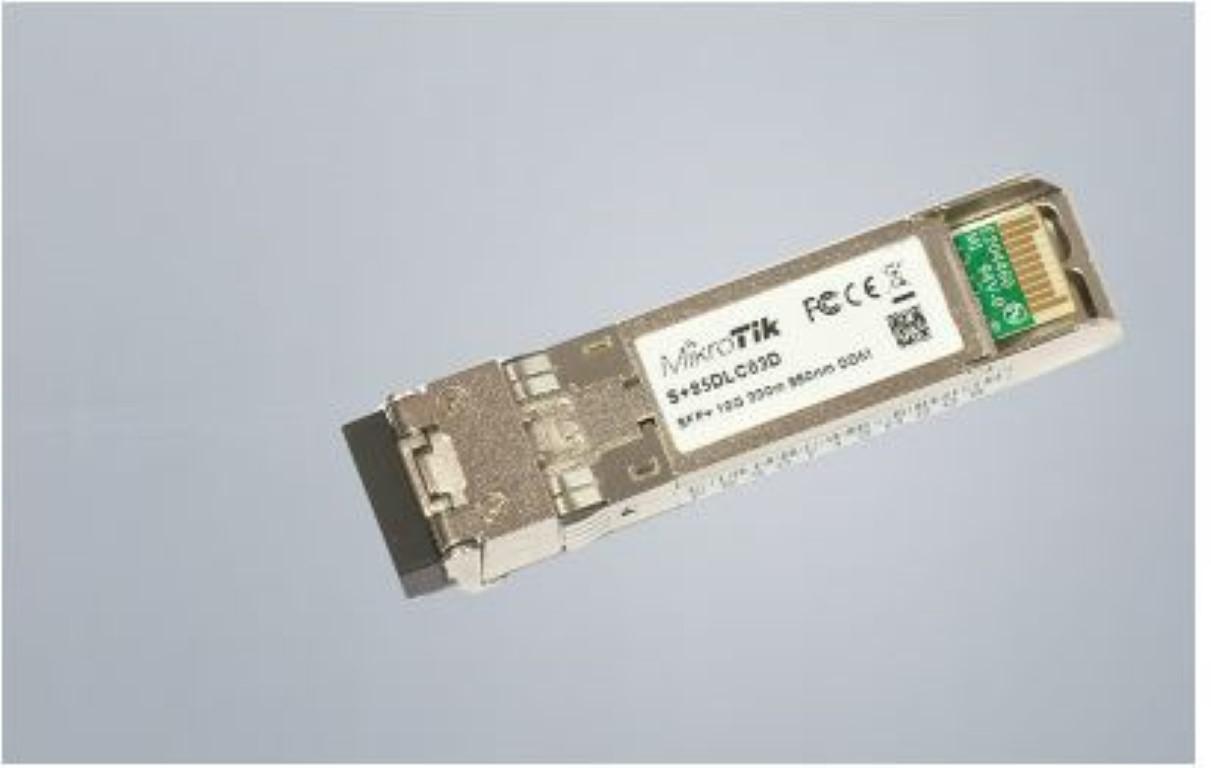 Mikrotik S+85DLC03D 10G SFP+ Tranceiver, conector LC, distanta: 300m, 1G/10G.