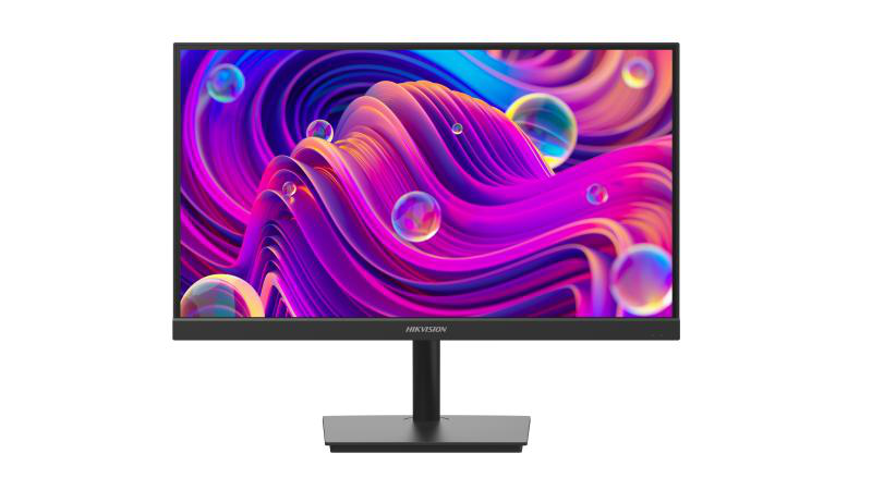 Monitor Hikvision 21.5 inch FHD IPS 100Hz, 178° ultra-wide view screen, 8 bit LVDS FHD (1920 × 1080) display, backlight: E-LED, luminozitate: 250 cd/m², interfata: HDMI SI VGA, alimentare: DC 12V, 2.0A, dimensiuni: cu baza: 493.26 (W) mm × 393.45 (H) mm × 185.74 (D) mm, fara baza: 493.26 (W) mm ×