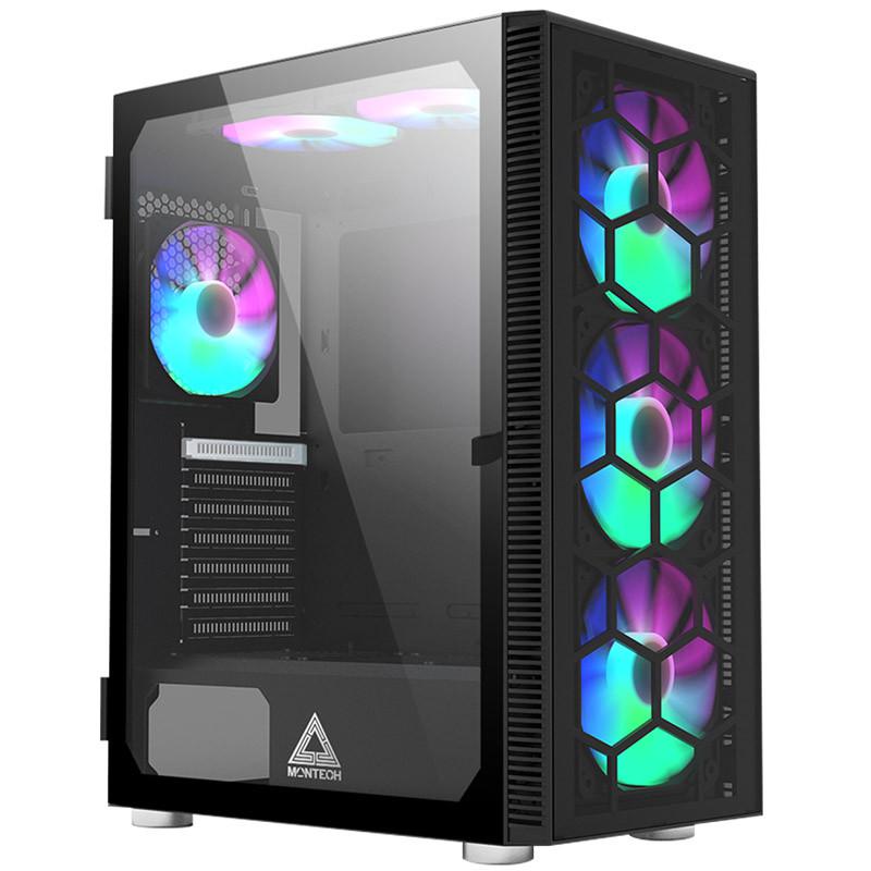 Carcasa Montech X3 Glass Mid-Tower RGB Mid Tower NEGRU