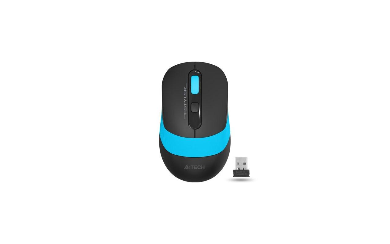 Mouse A4tech, gaming, wireless optic, 2000 dpi, negru / albastru