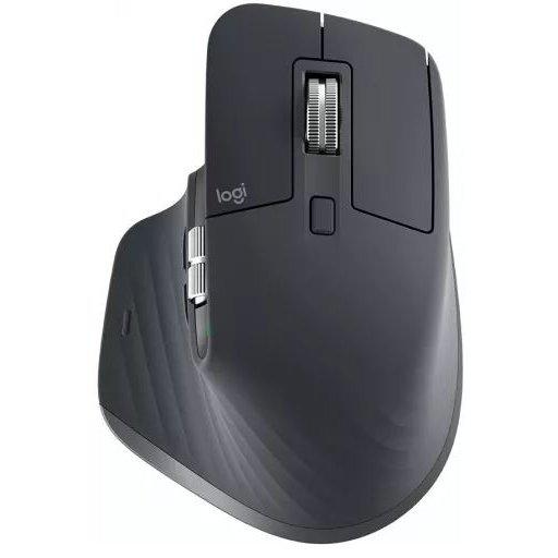 Mouse Logitech MX Master 3S, Wireless/Bluetooth fara fir, rezolutie 8000 DPI, optic, butoane/rotite 7, graphite/negru