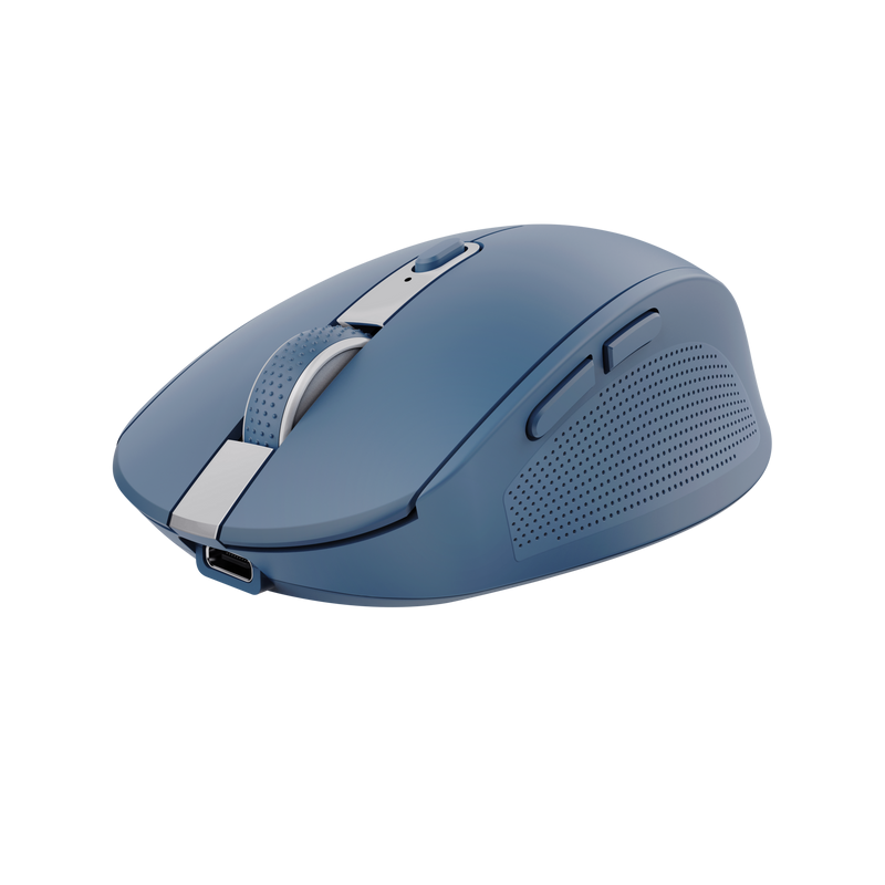 Mouse Trust Ozaa compact, rezolutie maxima 3200 DPI, interfata USB-A, USB-C, albastru