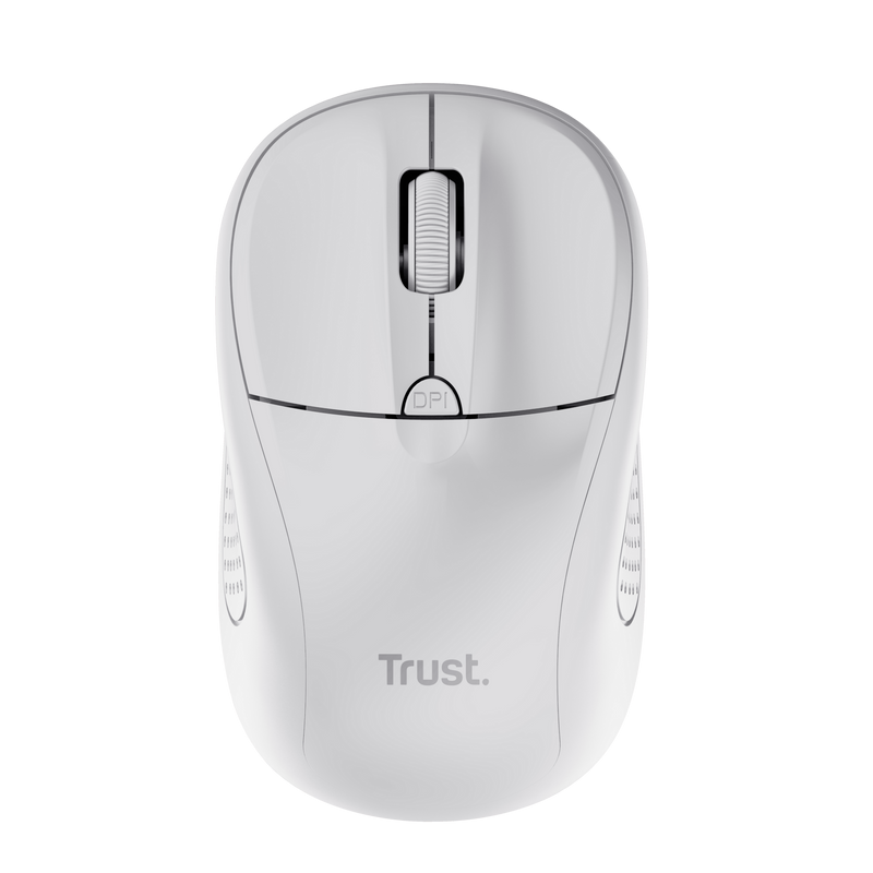 Mouse Trust Wireless Optical rezolutie maxima 1600 DPI, 4 butoane, 2 baterii tip AAA, alb