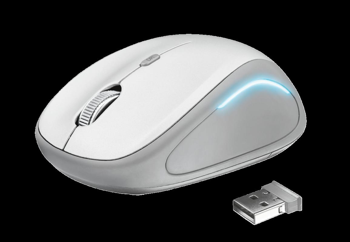 Mouse Trust Yvi FX, Wireless, alb