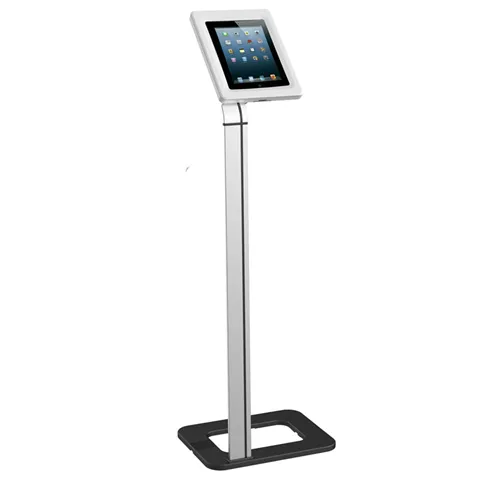 Neomounts by Newstar TABLET-S100SILVER Tablet Desk Stand - Silver  Specifications General Min. screen size*: 10 inch Max. screen size*: 10 inch Min. weight: 0 kg Max. weight: 5 kg  Functionality Type: Fixed Width: 37 cm Depth: 28 cm Height: 113 cm Height adjustment: None