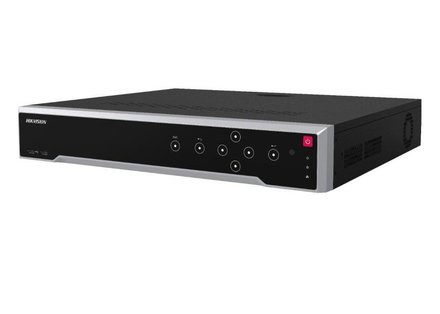 Hikvision NVR DS-7716NI-M4; 16 canale; Rezolutie: pana la 32MP; Iesire video: HDMI1/VGA simultaneous output, HDMI2/VGA independent output; Iesire Audio: 1-ch, RCA (Linear, 1 KΩ),Two-Way Audio; Decoding Format: H.265+/H.265/H.264+/H.264; Dual-Stream Recording;Protocol Retea: TCP/IP, DHCP, IPv4, IPv6