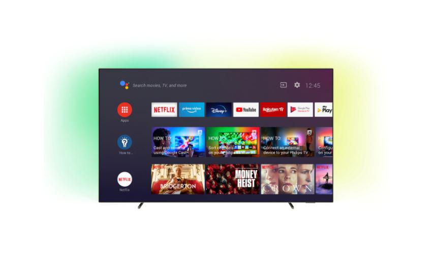 Televizor OLED Philips 65OLED705/12, 164 cm, Smart Android, 4K Ultra HD, OLED, clasa G, HDR, Android 9.0 Pie, YouTube, Netflix, HBOGo, Comenzi vocale, Asistent vocal inteligent, Screen Mirroring, Ambilight, Inregistrare USB, iOS, Android, Google assistant, Quad core, 16 GB, 3840 x 2160, HDR 10+