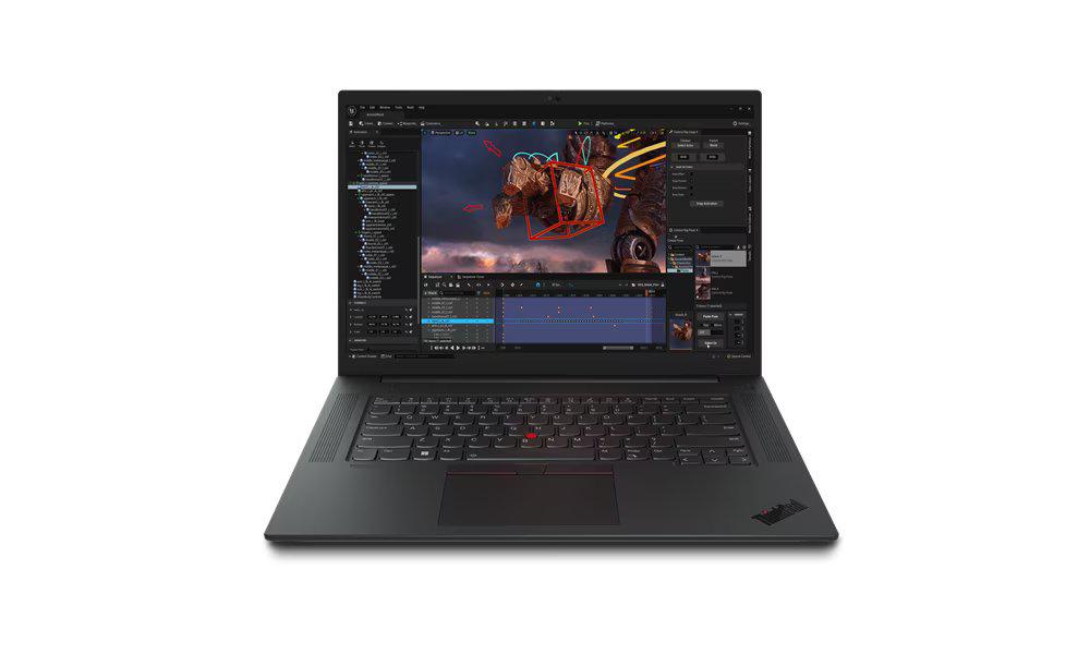 Laptop Lenovo ThinkPad P1 Gen 6, 16" WQXGA (2560x1600) IPS 500nits Anti- glare, 100% sRGB, 165Hz, TÜV Low Blue Light, Intel® Core™ i7-13800H, 14C (6P + 8E) / 20T, P-core 2.5 / 5.2GHz, E-core 1.8 / 4.0GHz 24MB, Video NVIDIA® GeForce RTX™ 4060 8GB GDDR6, RAM 1x 32GB SO-DIMM DDR5-5600 Non- ECC, SSD 1TB
