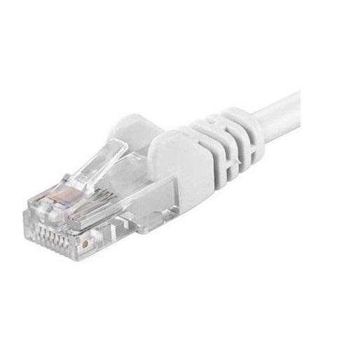 Patchcord UTP RJ45-RJ45 Cat.5e 0.5m alb, UTP-5E-0.5-W, pachcord din cupru