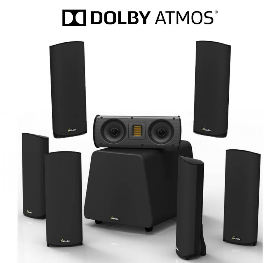 Pachet boxe Dolby ATMOS 5.1.2 GoldenEar SuperSat 3/3C cu subwoofer ForceField 3