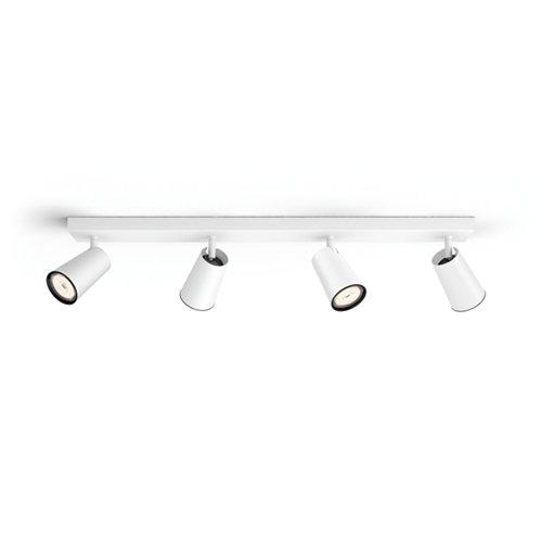 Spot LED Philips myLiving Paisley, 4xGU10, 5.5W, IP20, Metal, Alb