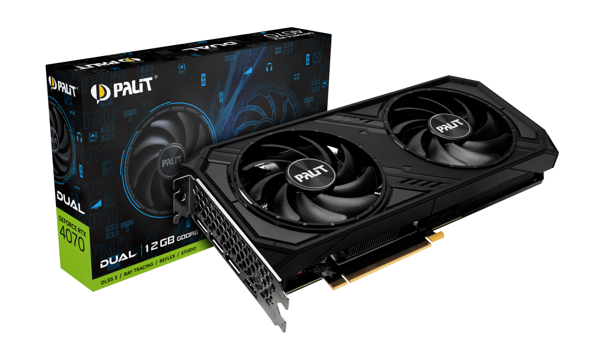 Placa Video PALIT GEFORCE RTX 4070 DUAL 12GB GDDR6 192 bit