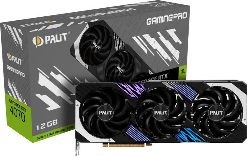 Palit GeForce RTX 4070 GamingPro 12GB GDDR6X 192 bit, PCIE 4.0, 3x DP 1x HDMI