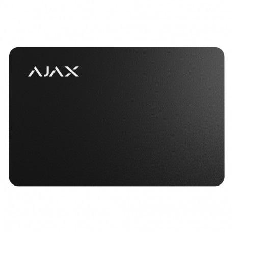 Cartela de proximitate Ajax Pass WH, 13.56 MHz, negru; Criptare 128-bit; Protectii: criptare, autentificare, interceptie semnal; Conectare: max 13 hub-uri; Capacitate sistem: max 50 - Hub 2, max 99 - Hub Plus, max 200 - Hub 2 Plus; Temperatura de functionare: -10°C - 40°C; Dimensiune: 86 x 54 x 0.8