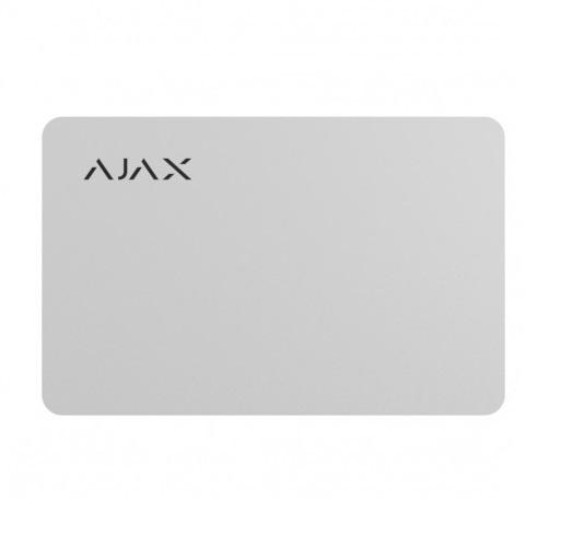 Cartela de proximitate Ajax Pass WH, 13.56 MHz, alb;Criptare 128-bit; Protectii: criptare, autentificare, interceptie semnal; Conectare: max 13 hub-uri; Capacitate sistem: max 50 - Hub 2, max 99 - Hub Plus, max 200 - Hub 2 Plus; Temperatura de functionare: -10°C - 40°C; Dimensiune: 86 x 54 x 0.8 mm