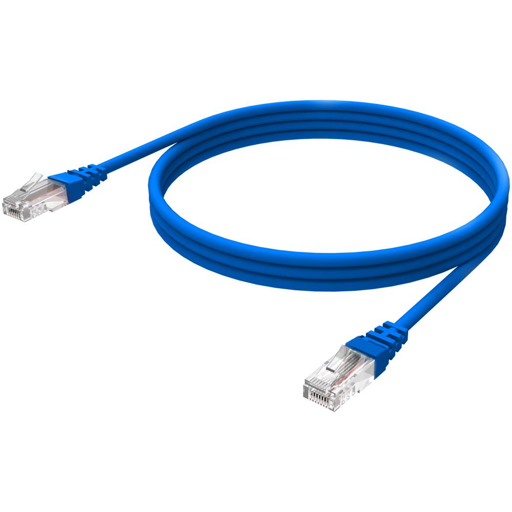 Patch cord L005NET, lungime cablu 0.5m; Video Conductor: 0.5mm CCA;Jacket: 5.5mm; culoare albastra; conector-RJ45, Wiring-568B;