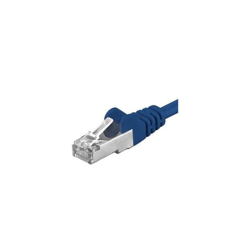 Patchcord SFTP RJ45-RJ45, SFTP-6A-0.25-BL; Categoria 6A, 0.25m.