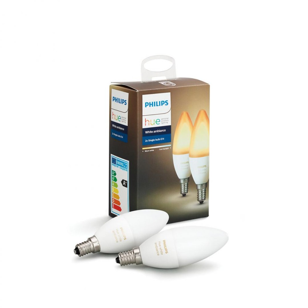 PHILIPS HUE WH. AMBIANCE DUAL PACK E14 