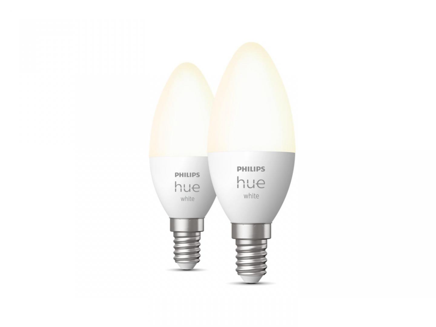 2 Becuri LED inteligente Philips Hue B39, Bluetooth, E14, 5.5W (40W) ,470lm, lumina calda (2700K)