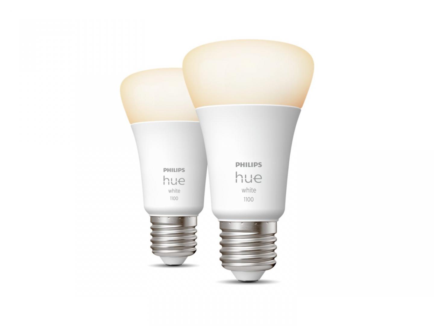 2 Becuri LED inteligente Philips Hue A60, Bluetooth, E27, 9.5W (75W) ,1055 lm, lumina calda (2700K)