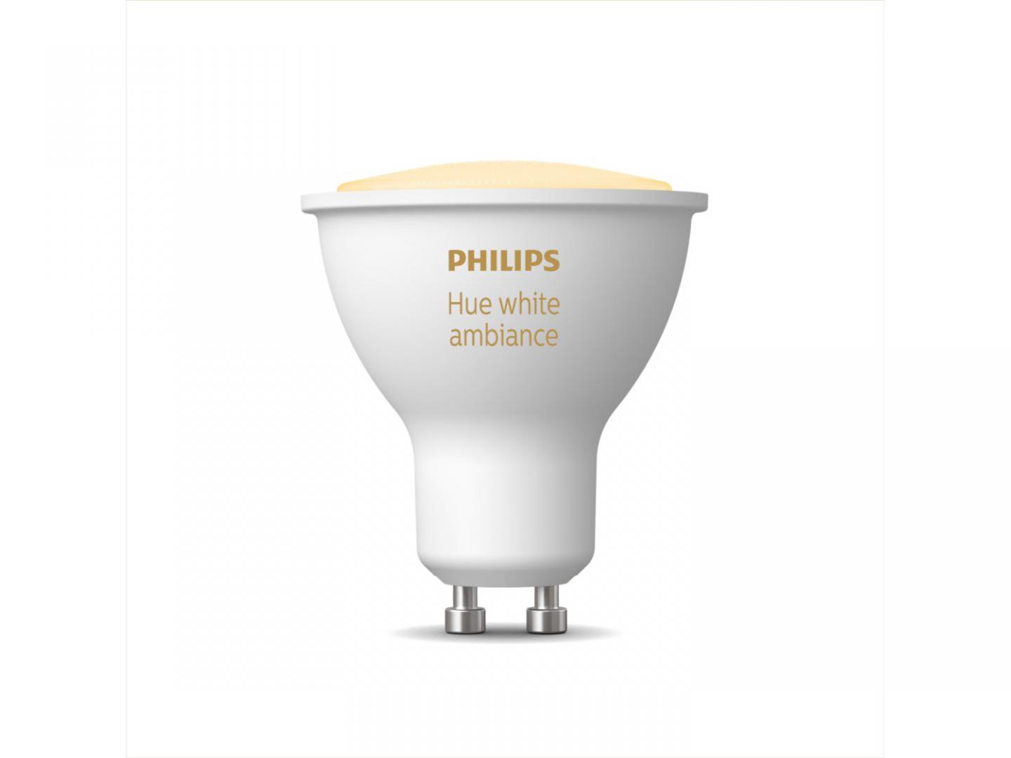 Bec LED inteligent Philips Hue Spot, Bluetooth, GU10, 5W, 350 lm ,luminaalba (2200-6500K)