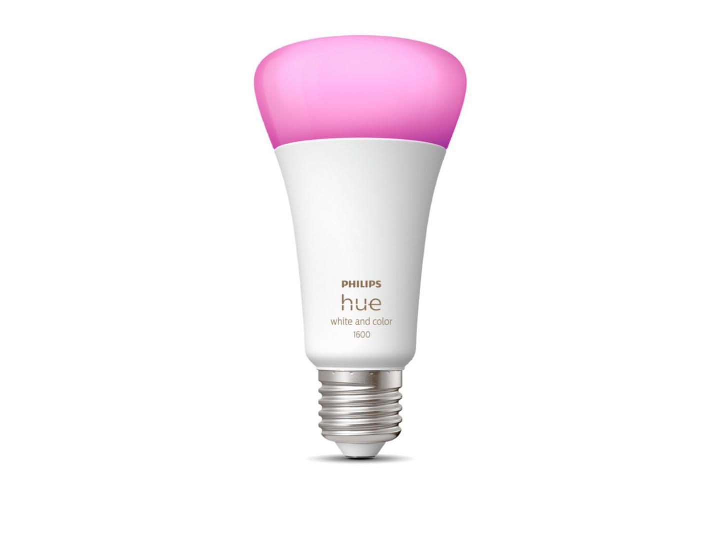 Bec LED RGB inteligent Philips Hue A67, Bluetooth, E27, 13.5W (100W) ,1597 lm, lumina alba si color (2000-6500K)