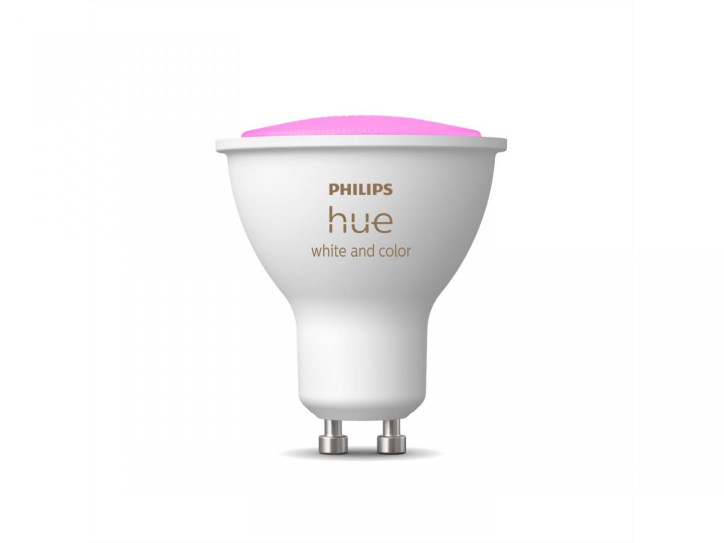 Bec LED RGB inteligent Philips Hue Spot, Bluetooth, GU10, 5W, 350 lm ,lumina alba si color (2000-6500K)