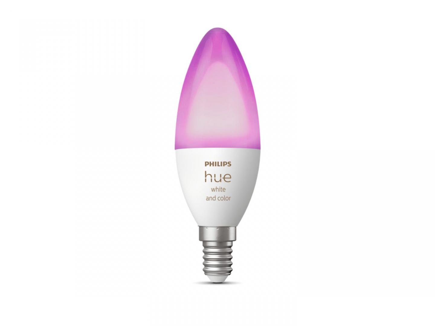 Bec LED RGB inteligent Philips Hue B39, Bluetooth, E14, 5.3W, 470 lm ,lumina alba si color (2000-6500K)