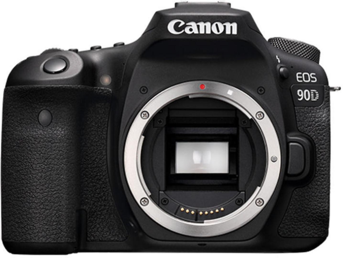 Camera foto Canon EOS 90D BODY, Senzor APS-C CMOS de 32,5 megapixel, Ecran tactil TFT Clear View II, cu unghi variabil de 7,7 cm (3,0") 3:2, aprox. 1.040 mii puncte, Procesor DIGIC 8, Rafala: 10 cadre pe secunda, Sensibilitate ISO 100-25600, Filmare 4K-3840 x 2160 (30 fps), 45 de puncte AF, WIFI