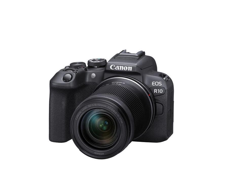 Camera foto Canon Mirrorless EOS R10 kit + obiectiv RF-S 18-150mm F3.5- 6.3 IS STM , Black, sensor APS-C 24.2 MP,rezolutie sensor imagine: CMOS, 22,3 x 14,8 mm, Raport de aspect: 3:2, sistem curatare integrat, Procesor imagine Digic X, Montură obiectiv: RF, Distanţă focală: 1.6 X,  Focalizare: Dual