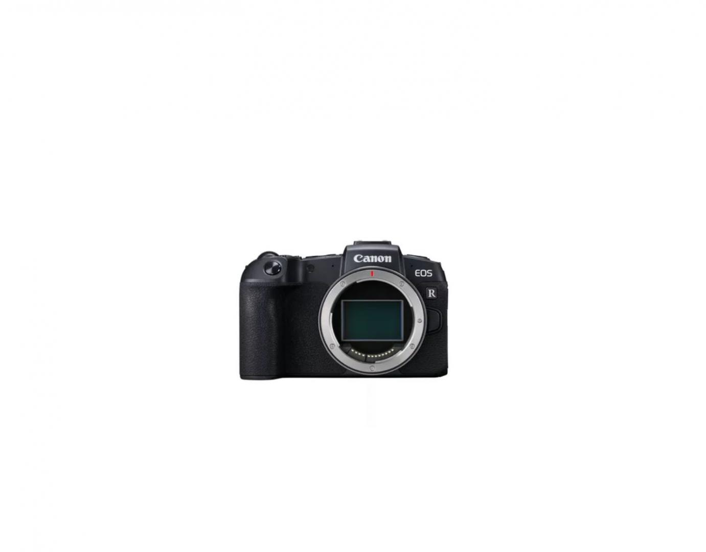 Camera foto Canon DSC EOS RP body , Black, sensor full frame 26.2 MP,rezolutie filmare 4K, LCD tactil 3" de 1.04 milioane de puncte,DIGIC8,Dual Pixel CMOS AF,  Vizor electronic de 2.36m-Dot, 4779 puncte AF, ISO 50-40000, USB type-C, Wi-Fi , Bluetooth, card compatibil: 1x SD/SDHC/SDXC şi UHS-I