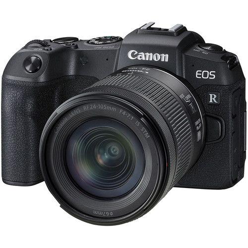 Camera foto Canon mirrorless DSC EOS RP KIT Obiectiv Canon RF 24-105mm F4-7.1 IS STM, Black, sensor full frame 26.2 MP,rezolutie filmare 4K, LCD tactil 3" de 1.04 milioane de puncte,DIGIC8,Dual Pixel CMOS AF,  Vizor electronic de 2.36m-Dot, 4779 puncte AF, ISO 50-40000, USB type-C, Wi-Fi