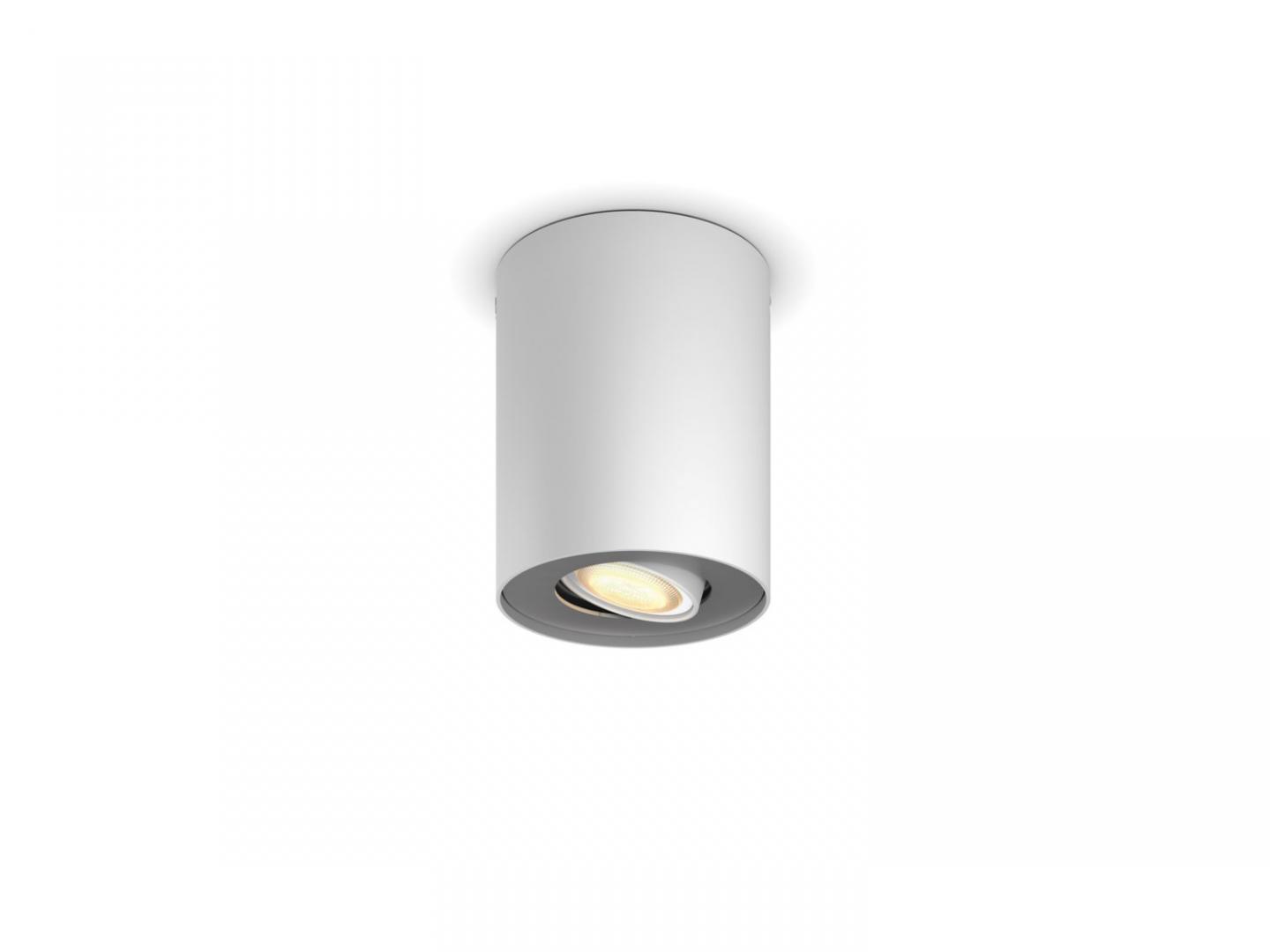 Spot LED Philips Hue Pillar, Bluetooth, GU10, 5W (50W), 350 lm ,luminaalba (2200-6500K), IP20, 10.3cm, Metal, Alb