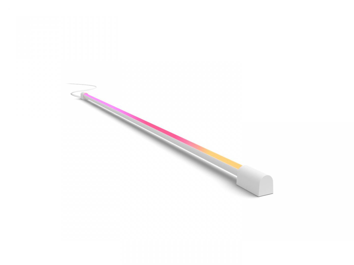 Tub LED RGB Philips Hue Play Gradient Large, pentru TV 60", 1800 lm ,lumina alba si color (2000-6500K), 137.7cm, Aluminiu, Alb