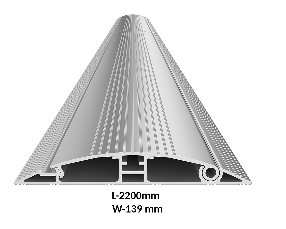 Plinta de mascare cabluri Multibrackets MB-6237, lungime 2200 mm, aluminiu, alb