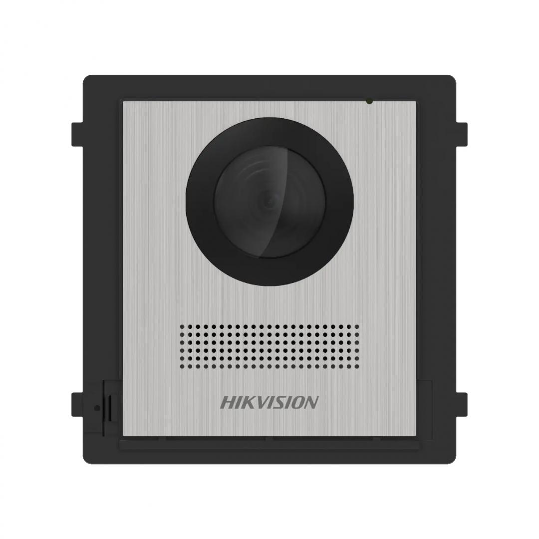 Post videointerfon de exterior pentru blocuri Hikvision DS-KD8003-IME1 (B)NS  2MP HD Camera, Fish eye, IR Supplement, RAM 256 MB,2 lock relays, 4-ch alarm input,Wired network 10/100 Mbps self-adaptive Ethernet, Network interface 1 RJ45, 12 VDC Power Input, Working temperature -40° C to 60° C, IP65