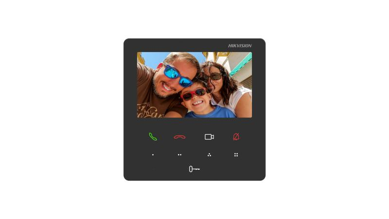 Post interior videointerfon color Hikvision DS-KH6110-WE1, 4.3-inch colorful touch screen, rezolutie: 480 × 272, Colorful TFT, 9 butoane, 1 RJ-45 100 Mbps, Wi-Fi 802.11 b/g/n, 2.4 GHz, alimentare: IEEE802.3af, Standard PoE,12 VDC, temperatura de functionare: -10 °C to 50 °C