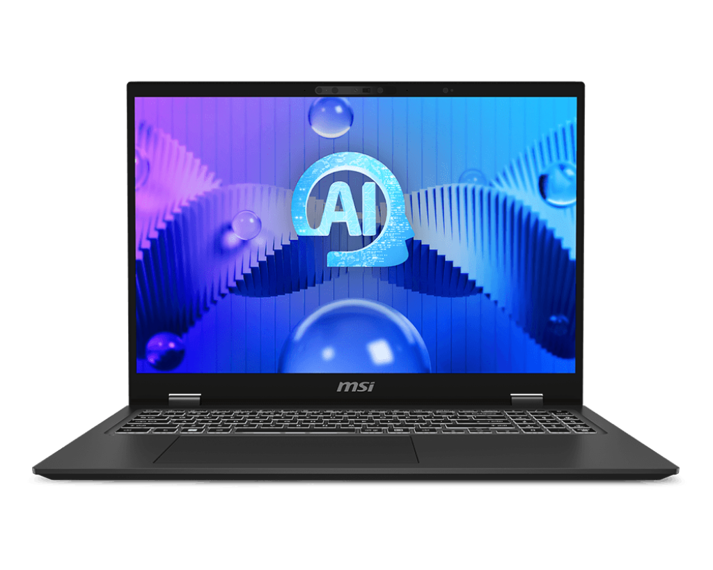 Laptop Gaming MSI Prestige 16 AI Studio B1VFG cu procesor Intel® Core™ Ultra 7 155H pana la 4.8 GHz, 16", QHD+, IPS, 60Hz, 32GB DDR5, 1TB SSD, NVIDIA® GeForce RTX™ 4060 8GB GDDR6, Windows 11 Pro, Gray Stellar