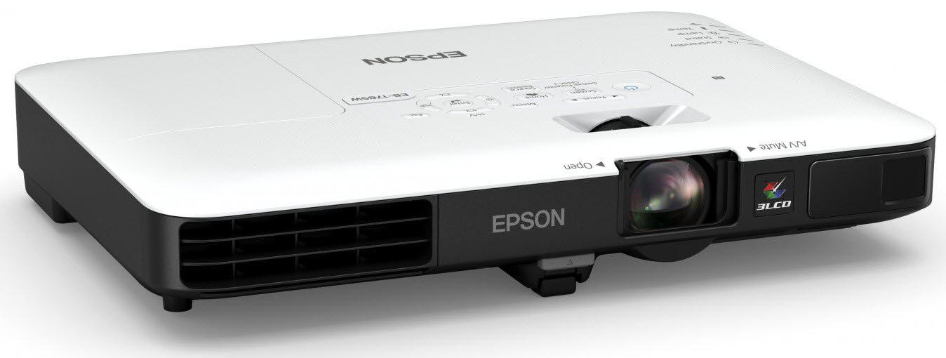 Proiector EPSON EB-1795F, 3LCD, RGB, Ultra portabil, 3200 lumeni, FHD 1920*1080, 16:9, 10000:1, lampa 4000 ore/ 7000 ore Eco mode, dimensiune maxima imagine 300", distanta maxima de proiectie 8.2 m, USB type A, USB type B, composit, VGA, HDMI, Miracast, NFC, MHL, Wireless LAN IEEE 802.11b/g/n (WiFi