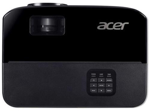 Proiector ACER X1123HP, DLP, 3D Ready, SVGA 800x600, up to WUXGA 1920x 1200, 4000 lumeni, 20000:1, 4:3 nativ, 16:9 compatibil, dimensiune maxima imagine 300", distanta maxima de proiectie 12 m, boxa 3W, lampa 5000 ore/ 15000 ore, D-sub, composite/ RCA, HDMI, PC audio, USB mini B, RS232, cablu VGA