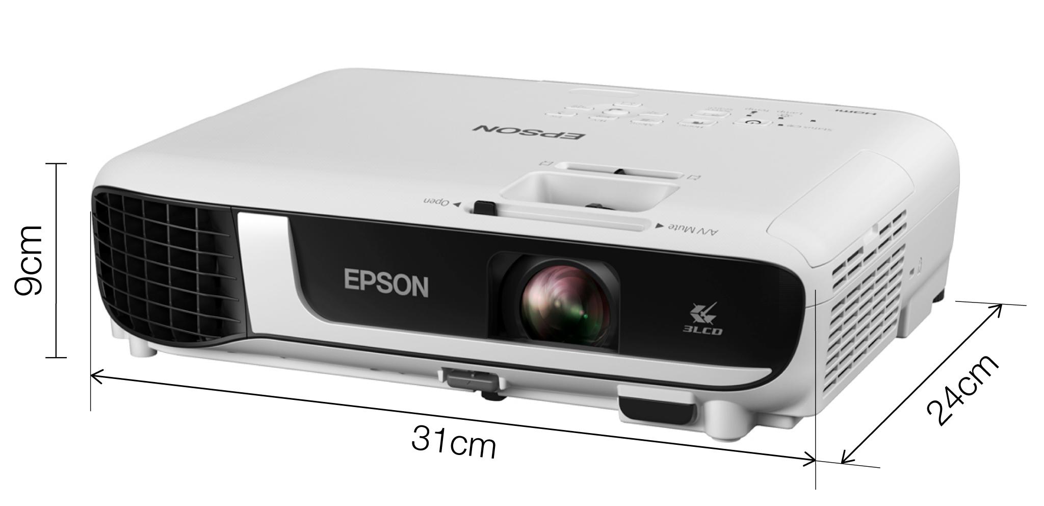 Proiector Epson EB-W51 (succesor EB-W41), 3LCD, 4000 lumeni, WXGA 1280* 800, 16:10, HD ready, 16.000:1, lampa 6.000 ore/ 12.000 ore Ecomode, dimensiune maxima imagine 320", distanta maxima de proiectie 11 m, USB type A/ B, VGA, HDMI, Composite in, Cinch audio in, Wireless LAN IEEE 802.11b/g/n