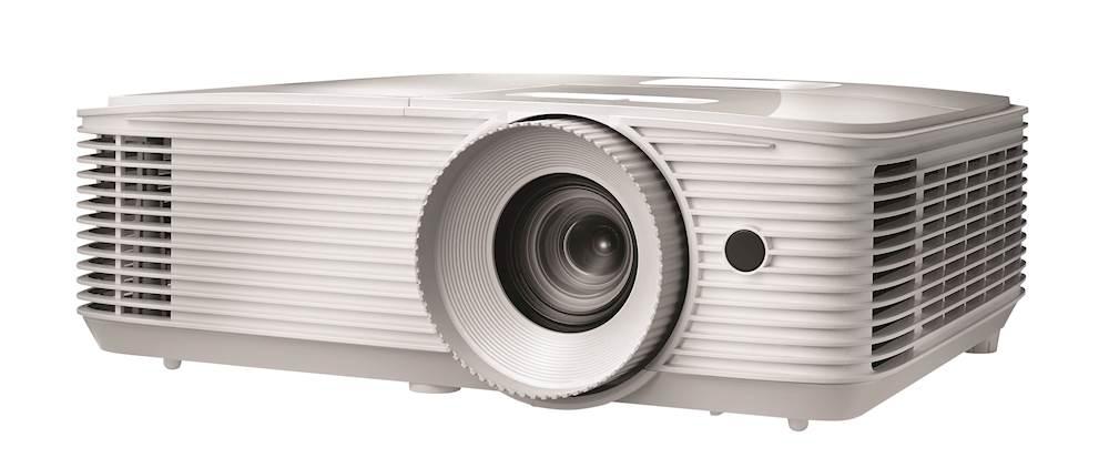 Proiector OPTOMA EH334, 3D, DLP 3D, FHD 1920x1080, 3600 lumeni, 20.000:1, 16:9 nativ, 4:3 compatibil, lampa 4000 ore/ 15.000 ore Eco+, distanta maxima de proiectie 9.8 m, dimensiune maxima imagine 301", zoom optoic 1.1, HDMI, VGA, composite video, audio in/ out, USB A, RS232, 27- 29dB, Security bar