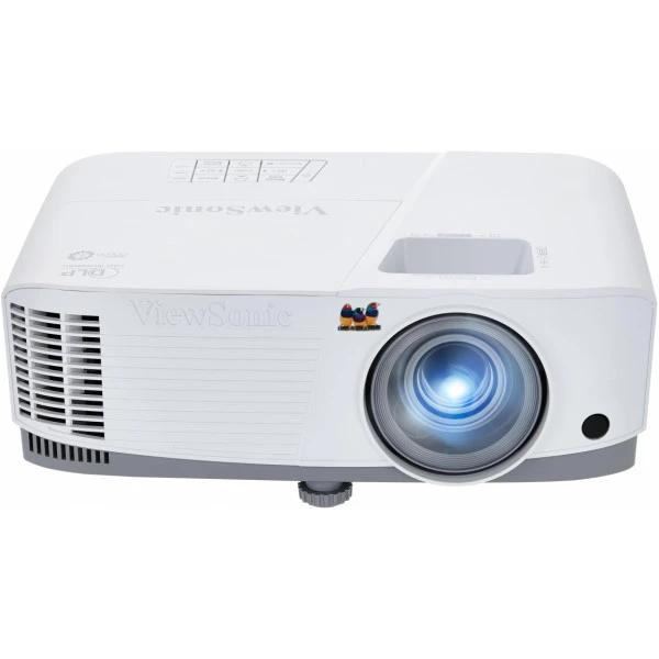 Videoproiector Viewsonic PA503W, WXGA 1280*800, up to FHD (1920x 1080), 3.800 lumeni, 22.000:1, lampa 5.000 ore/ 15.000 ore supereco, zoom 1.1x, dimensiune maxima imagine 300", distanta maxima de proiectie 11 m, 27- 31dB, 2* VGA, compozit, HDMI, audio in/ out, boxa 2W, RS232, USB mini B service, 2.2