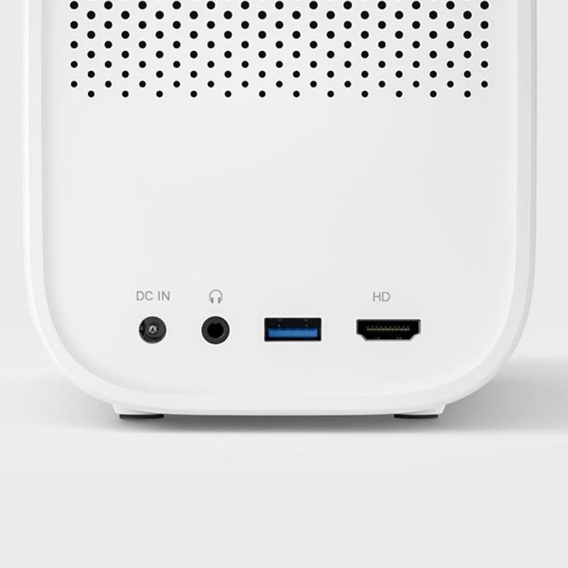 Proiector Xiaomi Mi Smart Compact, portabil, FHD 1920*1080, up to 4K, LED RGB + BP, 500 lumeni, sistem audio DOLBY DIGITAL/DTS-HD, HDMI, USB, headphone out, telecomanda, Wi-fi, Bluetooth, boxe integrate, dimensiune maxima imagine  120", HDR10, asistent Google, auto-focalizare, culoare alb+ negru