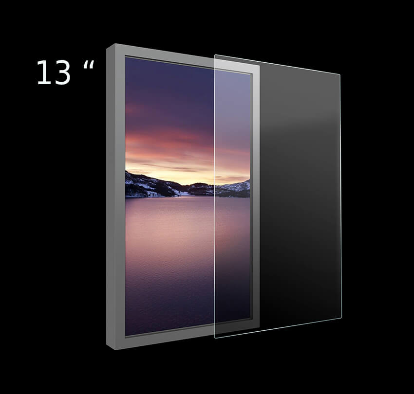 Protectie plexiglass pentru carcase de 13" Multibrackets MB-4868, 340x215x1mm, transparent
