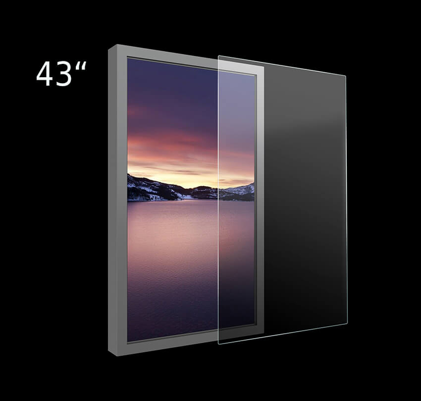 Protectie plexiglass pentru carcase de 43" Multibrackets MB-4035, 1020x605x1mm, transparent