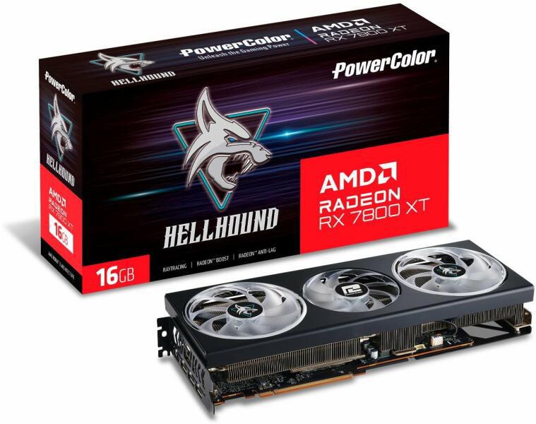 Placa Video POWER COLOR Hellhound AMD Radeon RX 7800 XT 16GB, 256 bit GDDR6, PCIE 4.0, 1xHDMI 3x DP