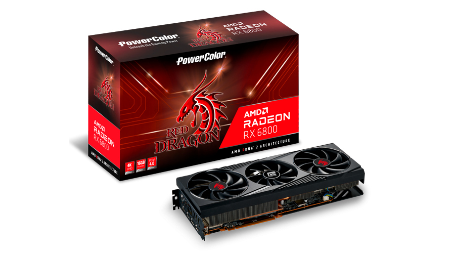 Placa video PowerColor Red Dragon AMD Radeon RX 6800 16G-3DRO, 16GB, 256 biti