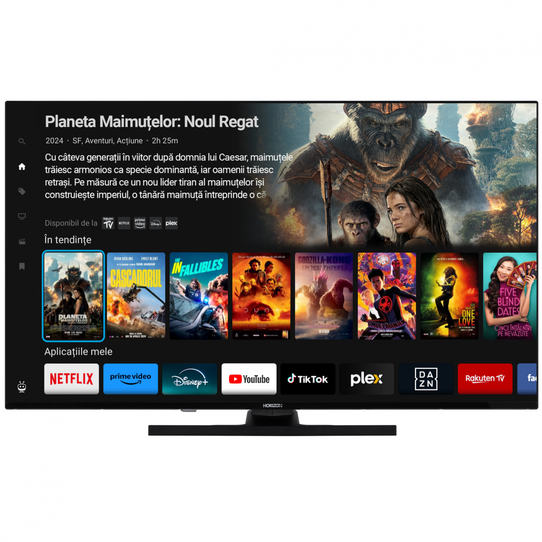 QLED TV HORIZON SMART 43HQ8560U/D, 43" D-LED, 4K Ultra HD, DVB-S2/T2/C, CME 800Hz, TiVo, Contrast 3000:1, 250 cd/m2, 1x CI+, 3x HDMI (v2.1), 2x USB(v2.0), 1x Optic, 1x AUX, 1x LAN(RJ45), USB Player (AVI,MKV, H.265/HEVC, JPEG), HDR10, Dolby Vision + Dolby Atmos, Hotel TV Mode (Passive), VESA 100 x