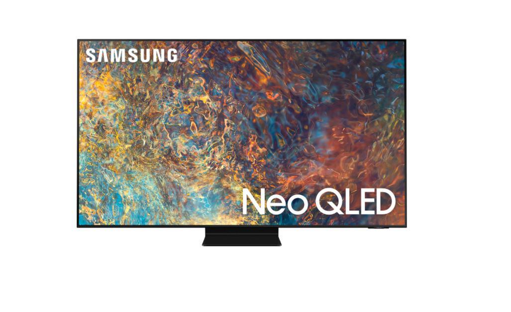 Televizor, Samsung, QE43QN90AATXXH, 2021, 108CM, NEO QLED, Smart TV, 4K ,Negru, Plat, Tizen, Mirroring iOS, Android, Neo Quantum Processor 4K,HDR10+/HLG, 100 Hz, DVB-T/T2//C/S/S2, 2, 20 W, Subwoofer integrat: Nu,Wi-Fi, Bluetooth, CI+ slot, 4 x HDMI, 2 x USB, Mini Jack ,<(>,<)> 200 x200,Cablu de